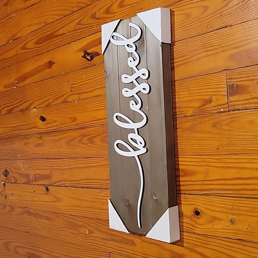 Handmade wooden sign